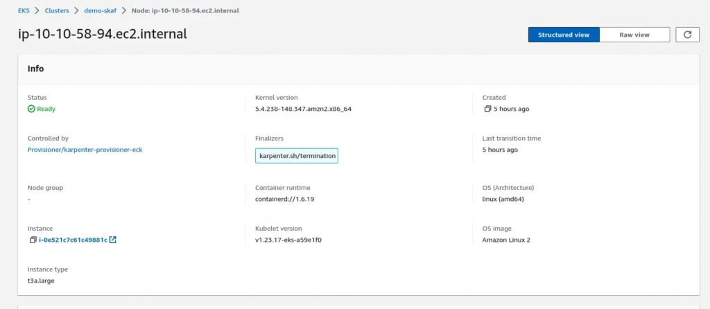 Node IP Karpenter